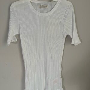 Brave Soul Ribbed White Top
